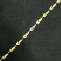 Teardrop Bracelet 10k Yellow Gold Diamond Cut Woman Man Adults