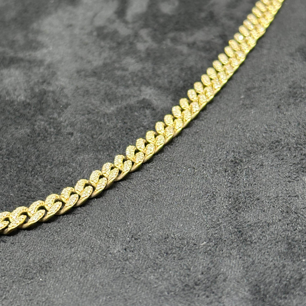 10k Natural Diamond 15.8 CTW Cuban Chain Solid Gold For Men & Women