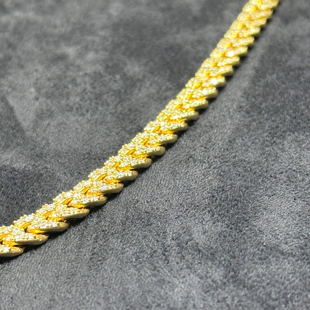 Natural Diamond Cuban Chain with 10k Solid Gold