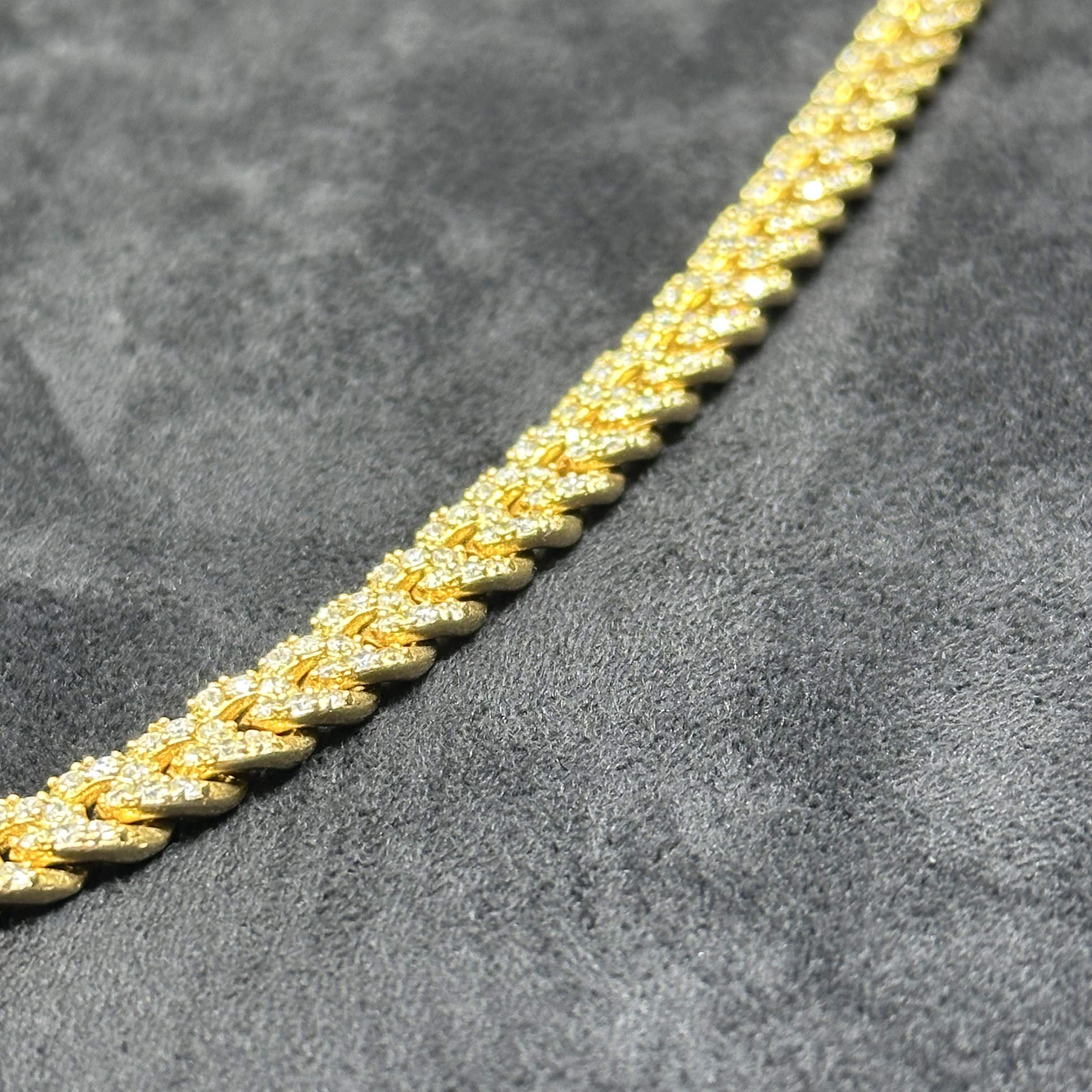 Natural Diamond Cuban Chain with 10k Solid Gold