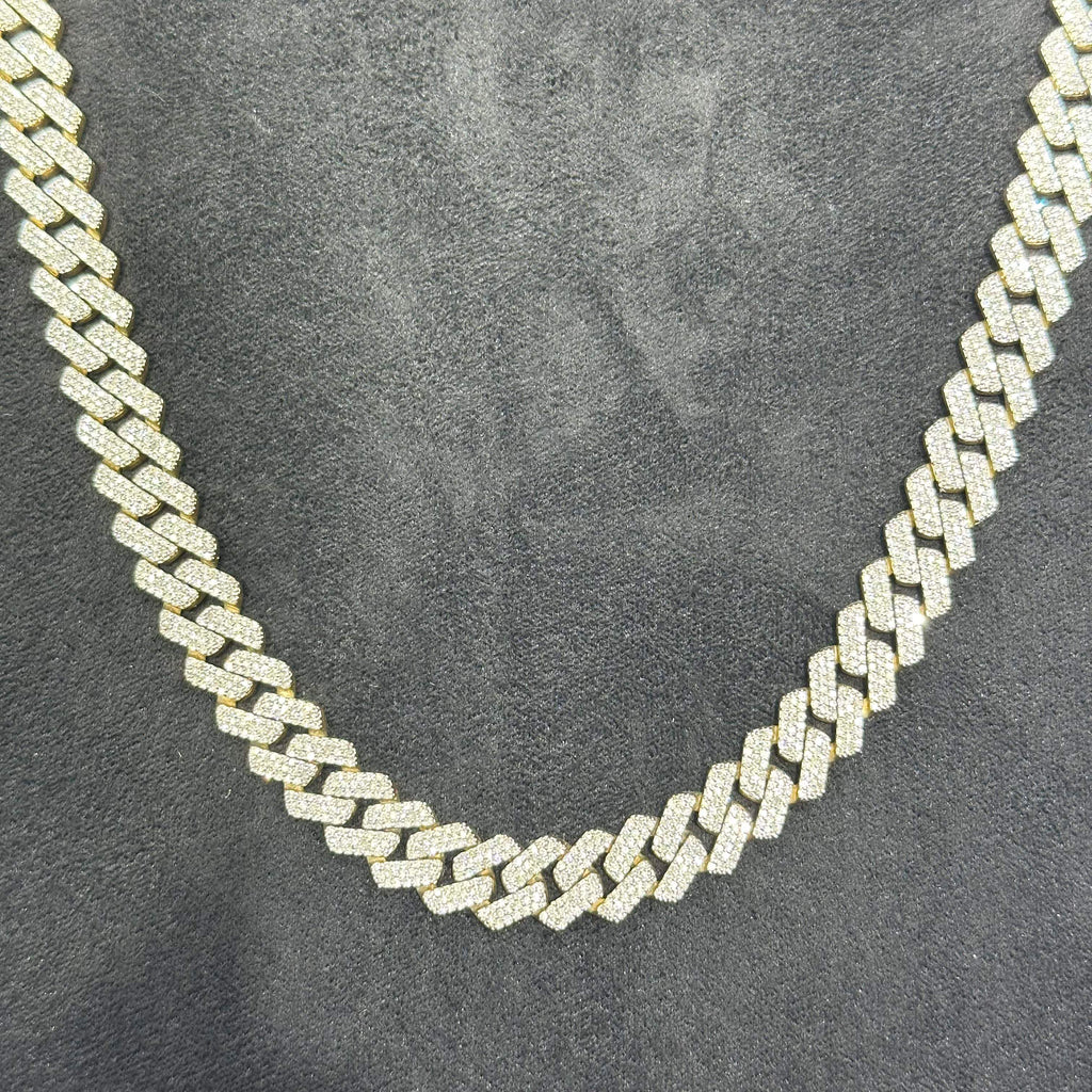 12.2 CTW 10k Solid Gold Flat Cuban Chain