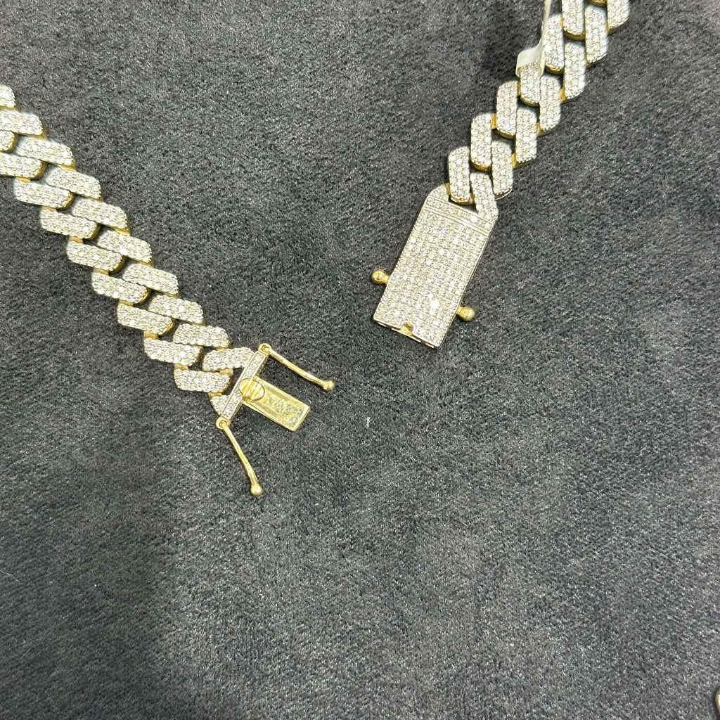 12.2 CTW 10k Solid Gold Flat Cuban Chain