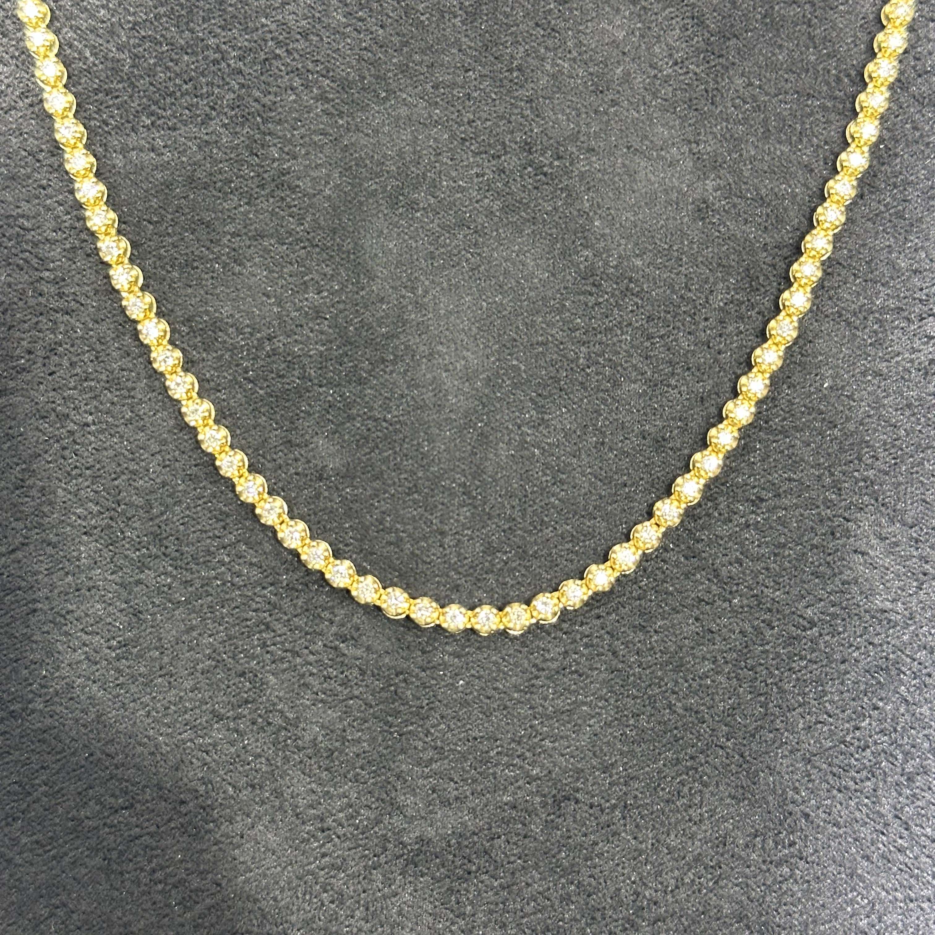 10k Real Gold 3.5 CTW Natural Diamond Tennis Chain for Men & Women