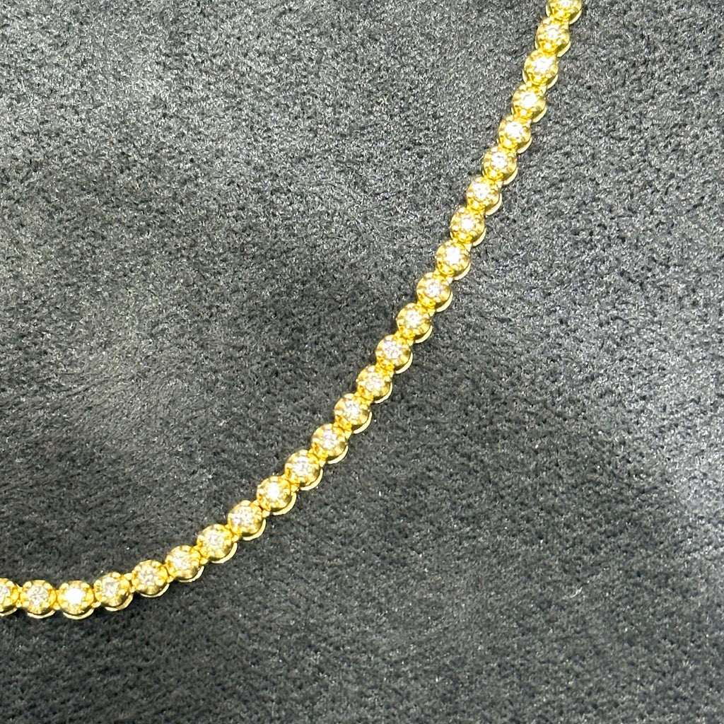 10k Real Gold 3.5 CTW Natural Diamond Tennis Chain for Men & Women