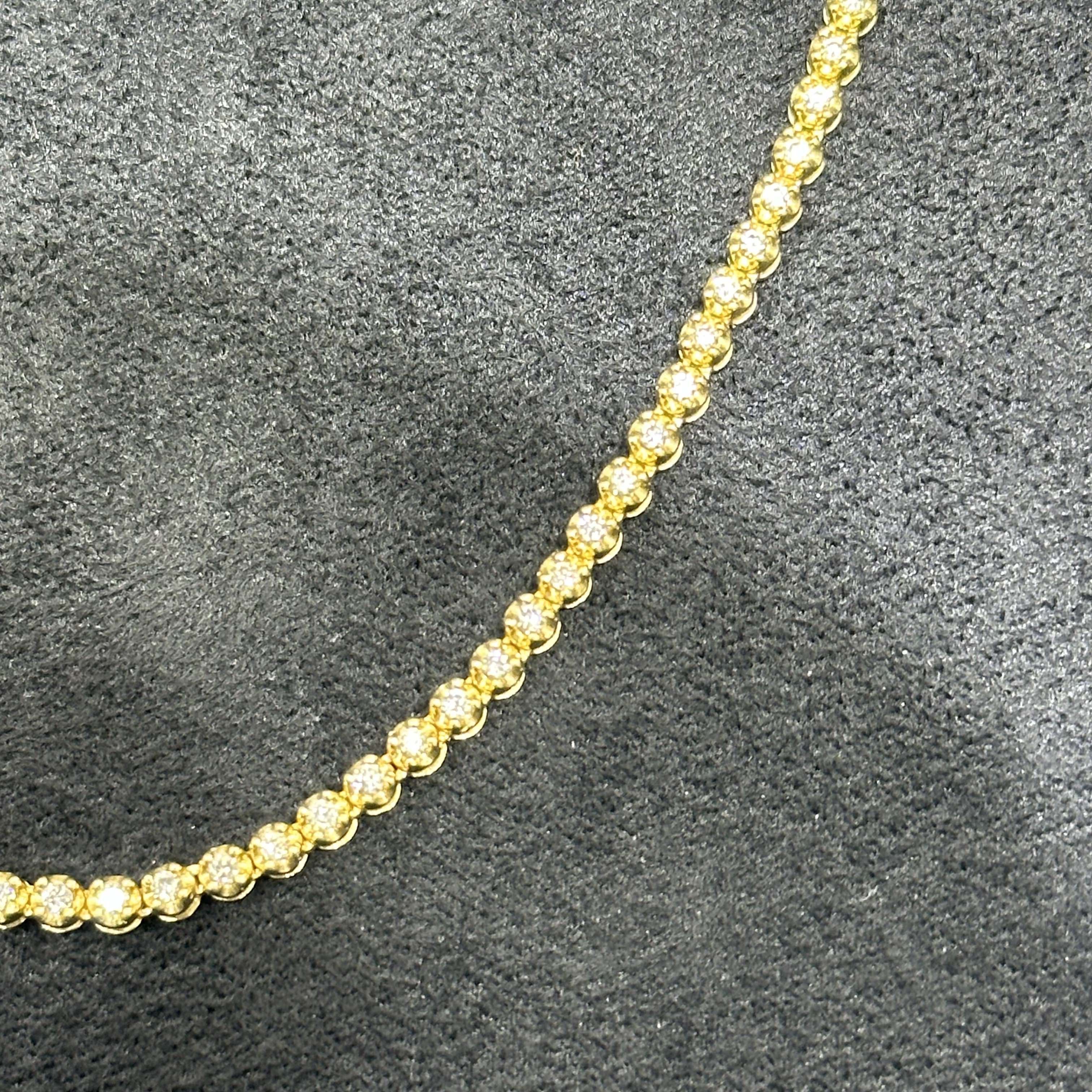 10k Real Gold 3.5 CTW Natural Diamond Tennis Chain for Men & Women