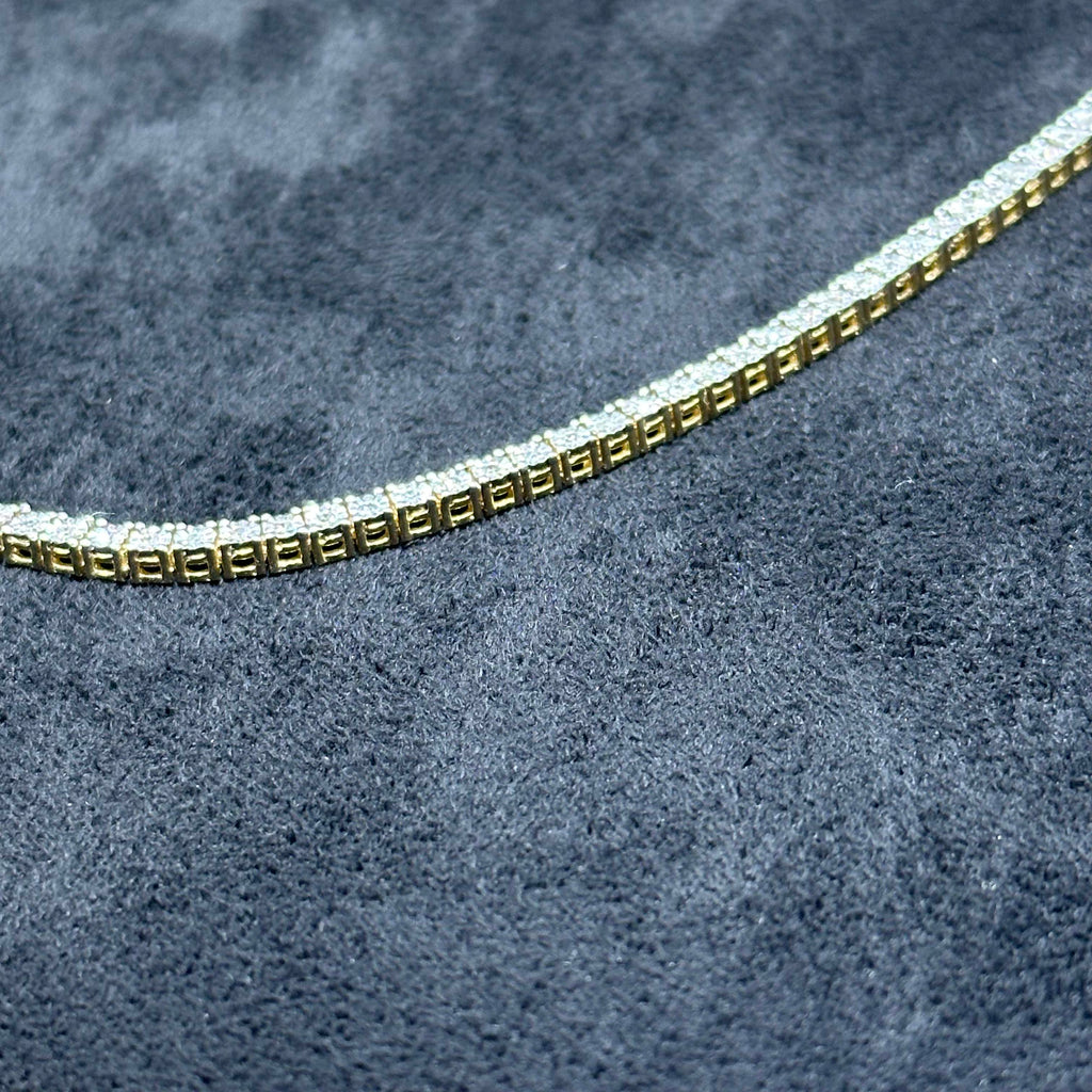10k Gold 0.85 CTW Natural Diamond Tennis Chain for Men & Women