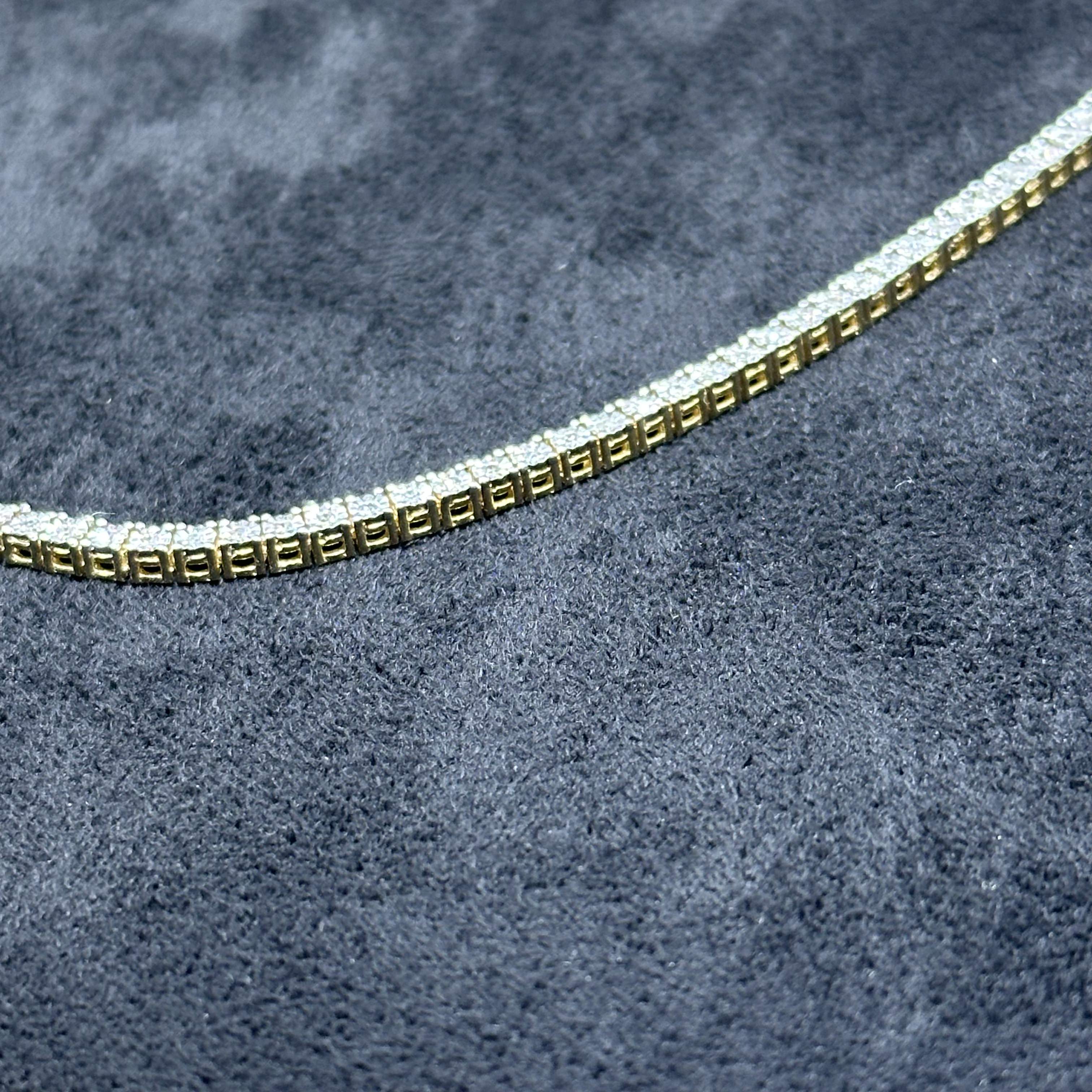 10k Gold 0.85 CTW Natural Diamond Tennis Chain for Men & Women