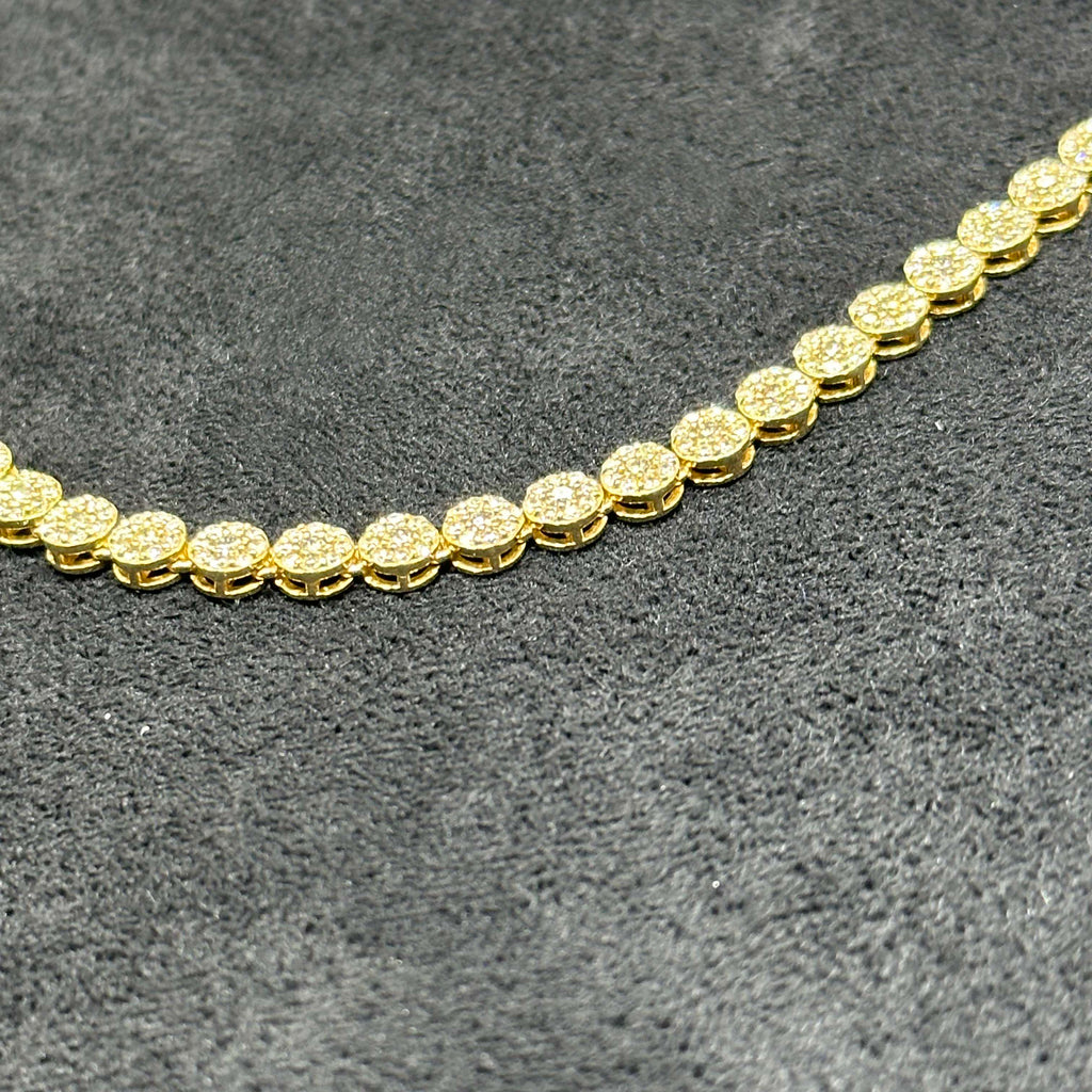 8.35 CTW Natural Diamond Tennis Chain with 10k Real Gold
