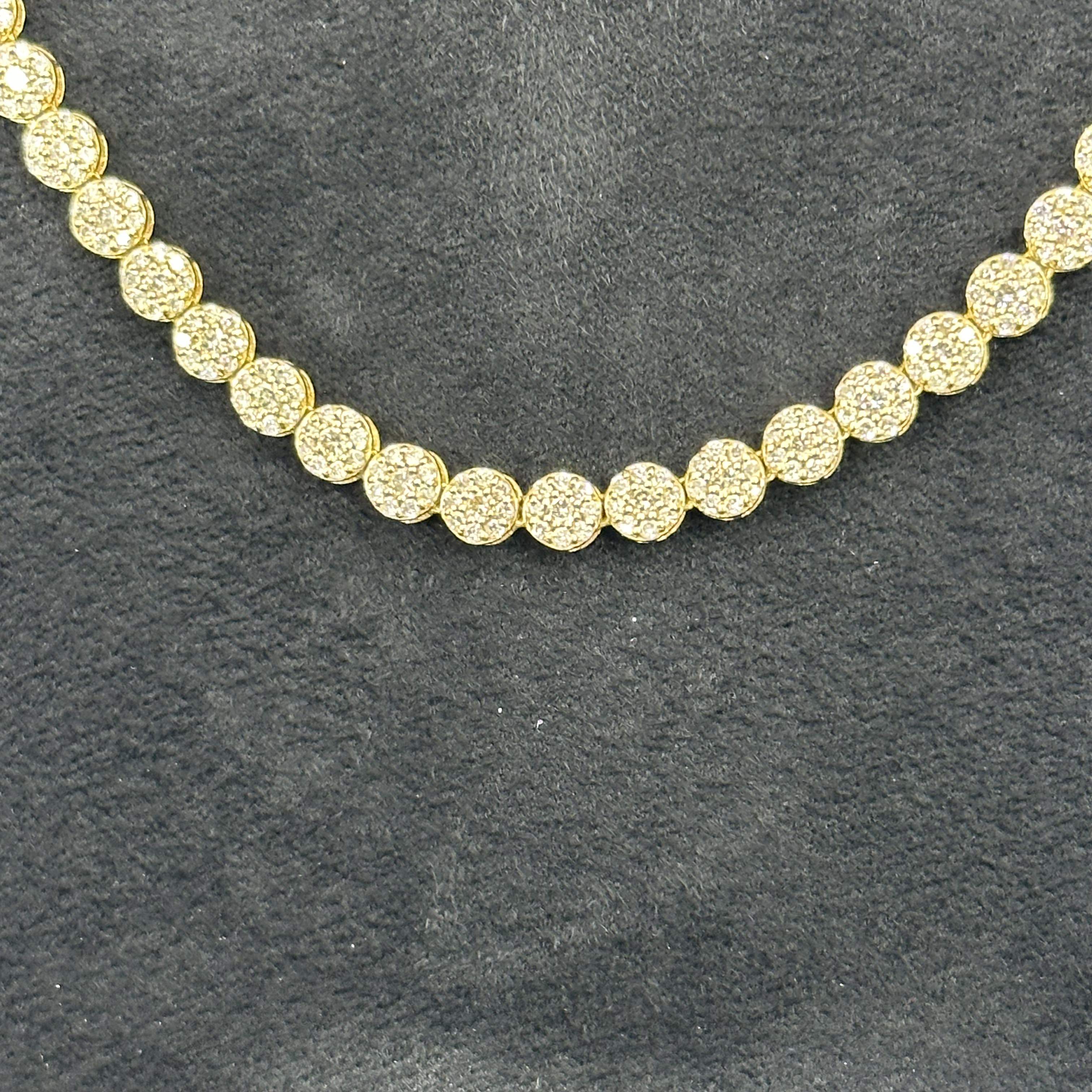 8.35 CTW Natural Diamond Tennis Chain with 10k Real Gold