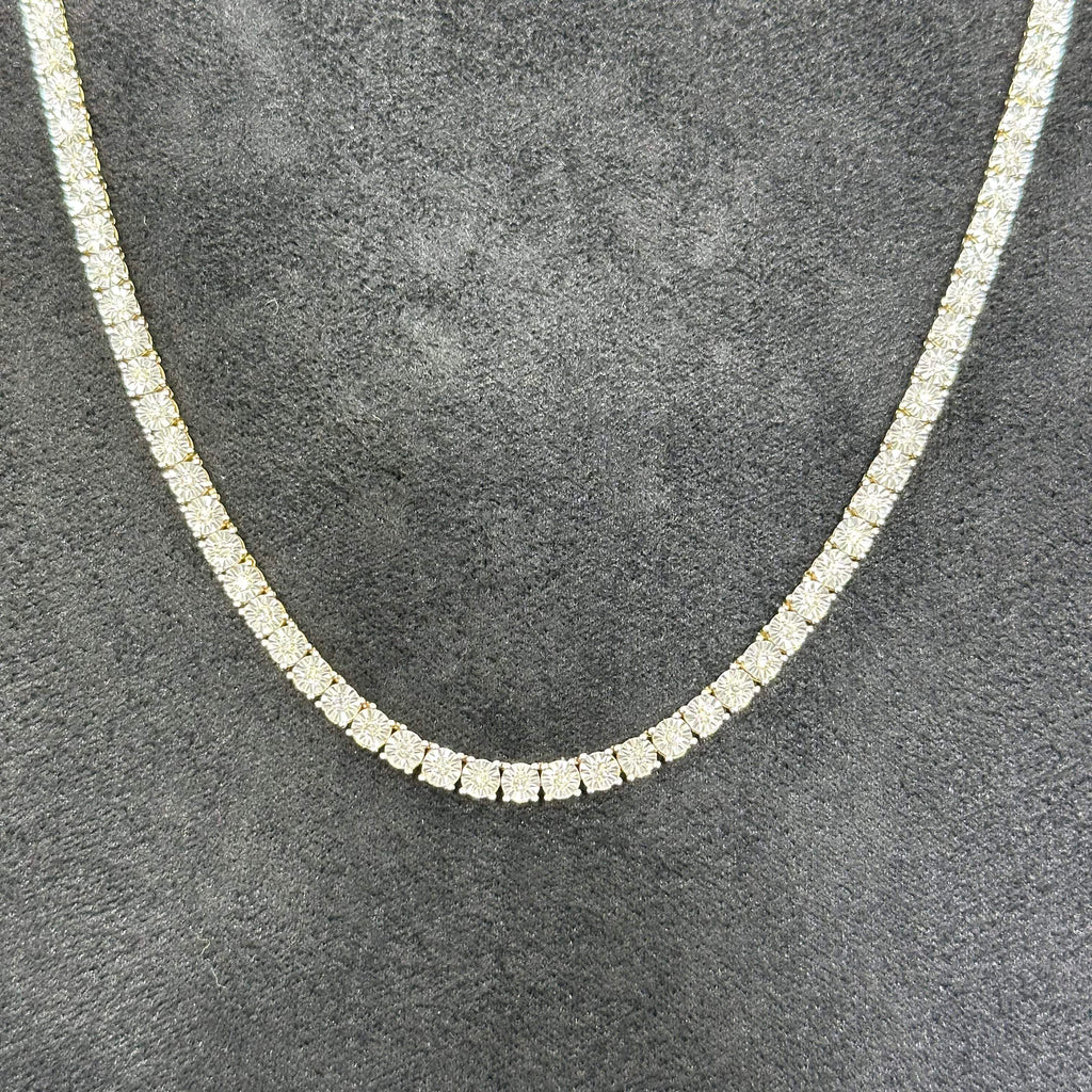 10k Gold 22" 1.85 CTW Natural Diamond Chain Unisex