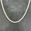 22-Inch 10k Yellow Gold Natural Diamond Tennis Chain