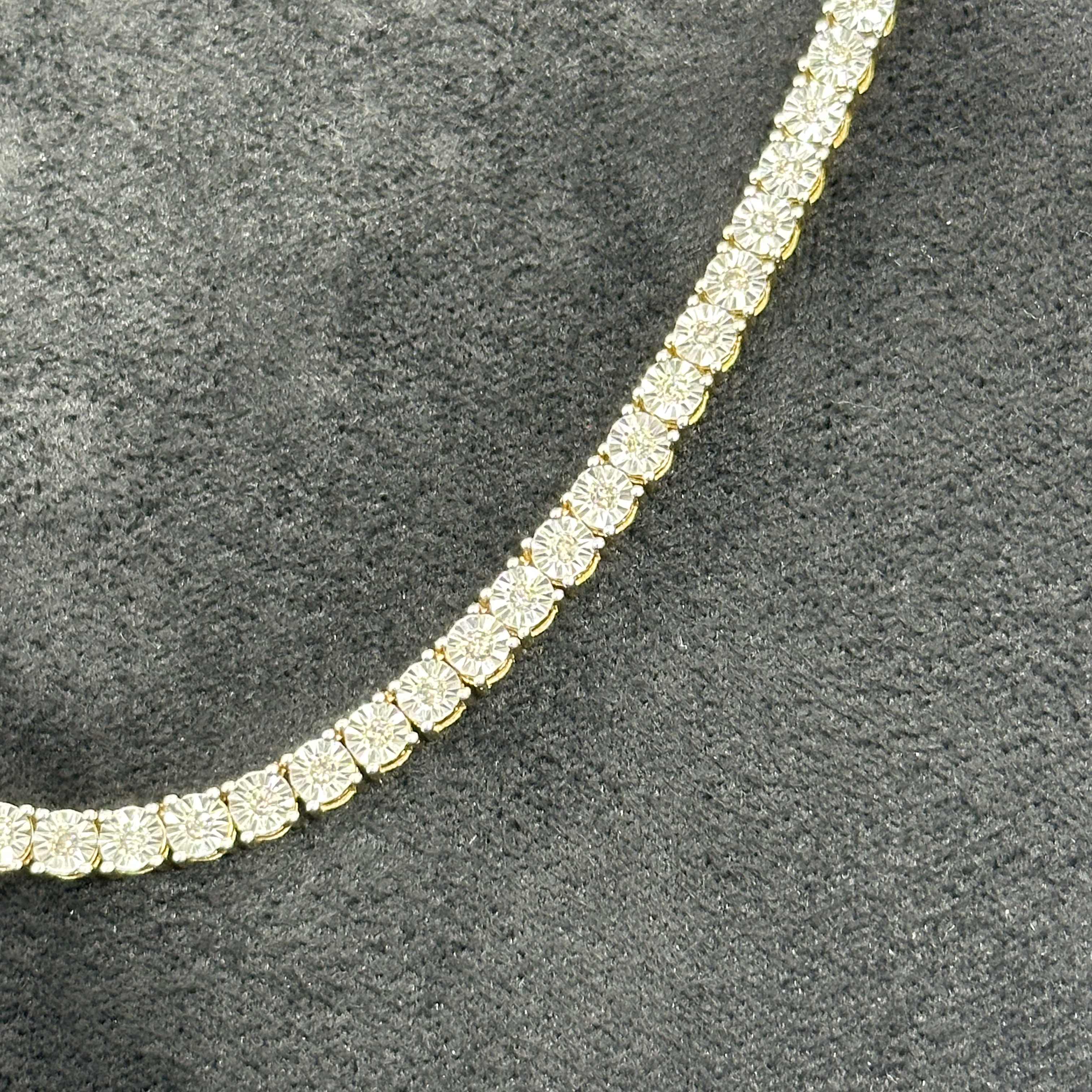 10k Gold 22" 1.85 CTW Natural Diamond Chain Unisex