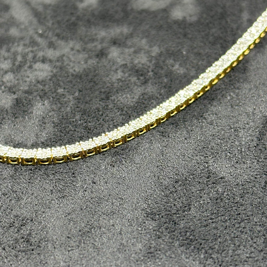 10k Gold 22" 1.85 CTW Natural Diamond Chain Unisex