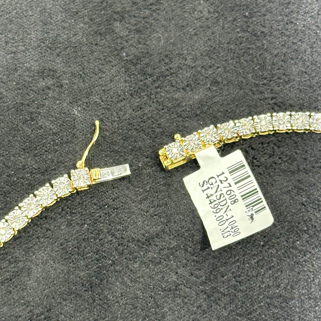 10k Gold 22" 1.85 CTW Natural Diamond Chain Unisex