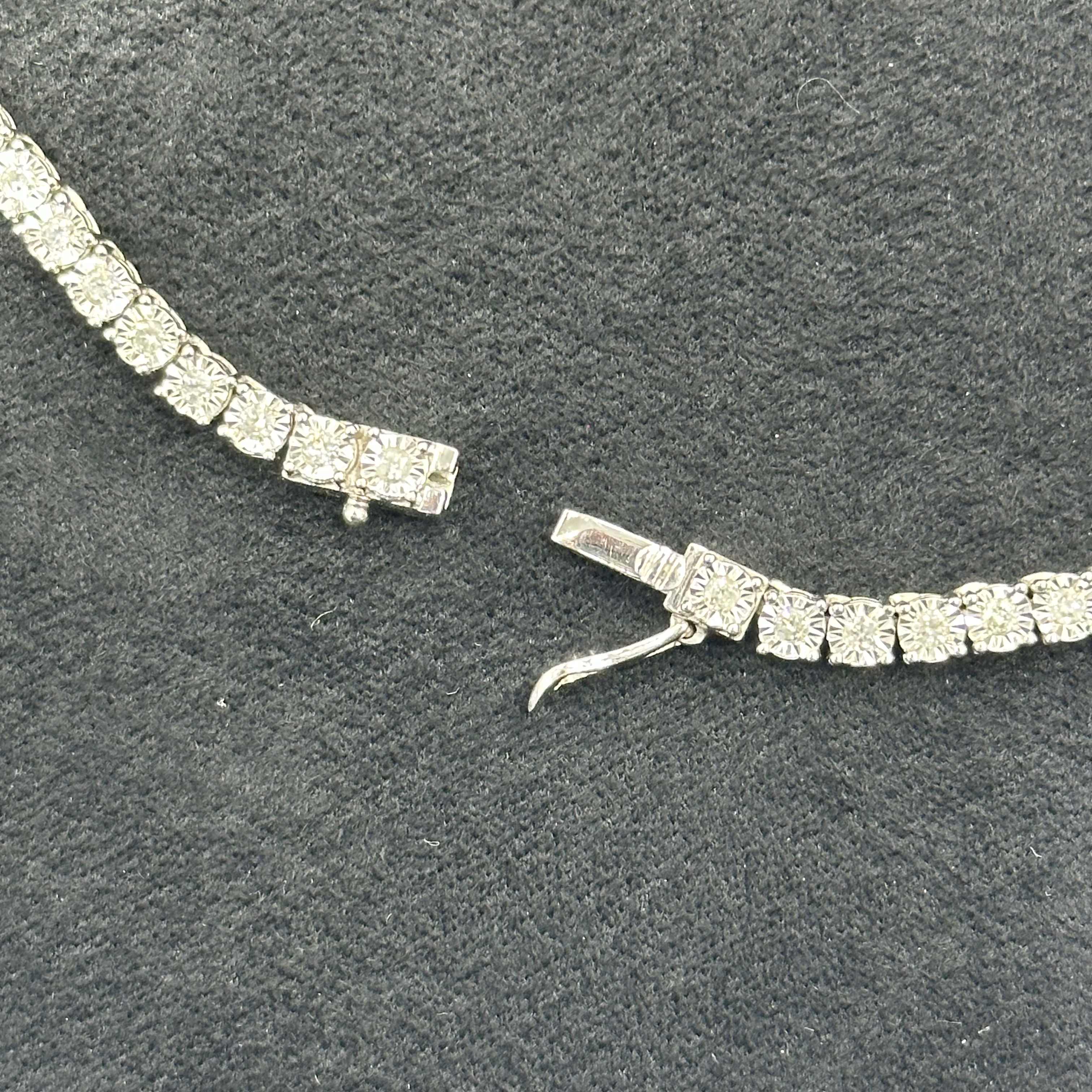 4.71CTW Natural Diamond Tennis Chain with 10k Solid White Gold