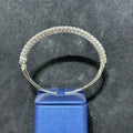 925 Sterling SIlver Bangle Bracelet Tennis Style Moissanite for Woman Man