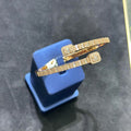 925 Silver Rose Gold Coated Baguette Style Moissanite Bracelet Bangle Adults