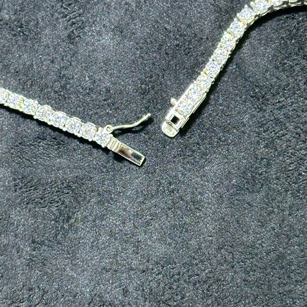 Butterfly Tennis Chains 925 Sterling Silver VVS Moissanite Rose Gold & Plain 22"
