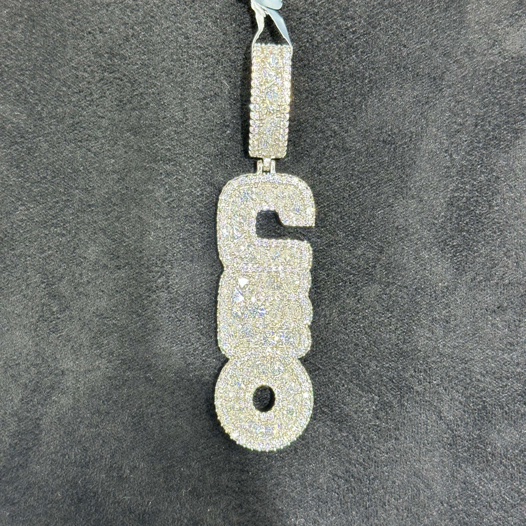 CEO Charm with Moissanite Diamonds 12.49 CTW Man Woman Adults