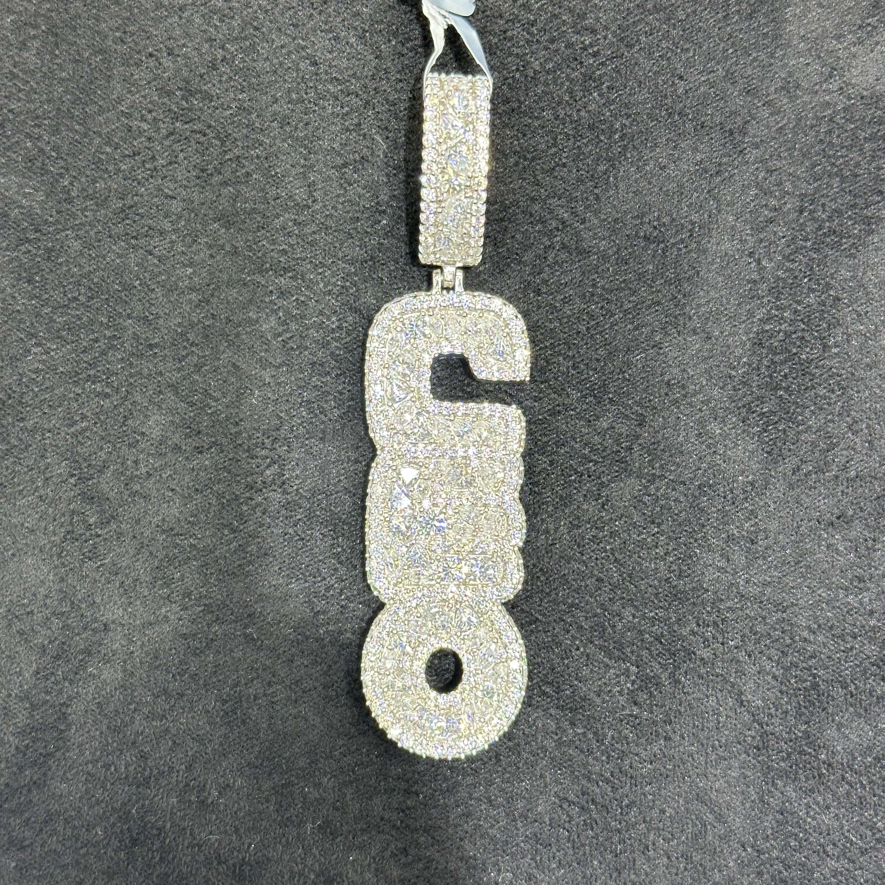CEO Charm with Moissanite Diamonds 12.49 CTW Man Woman Adults