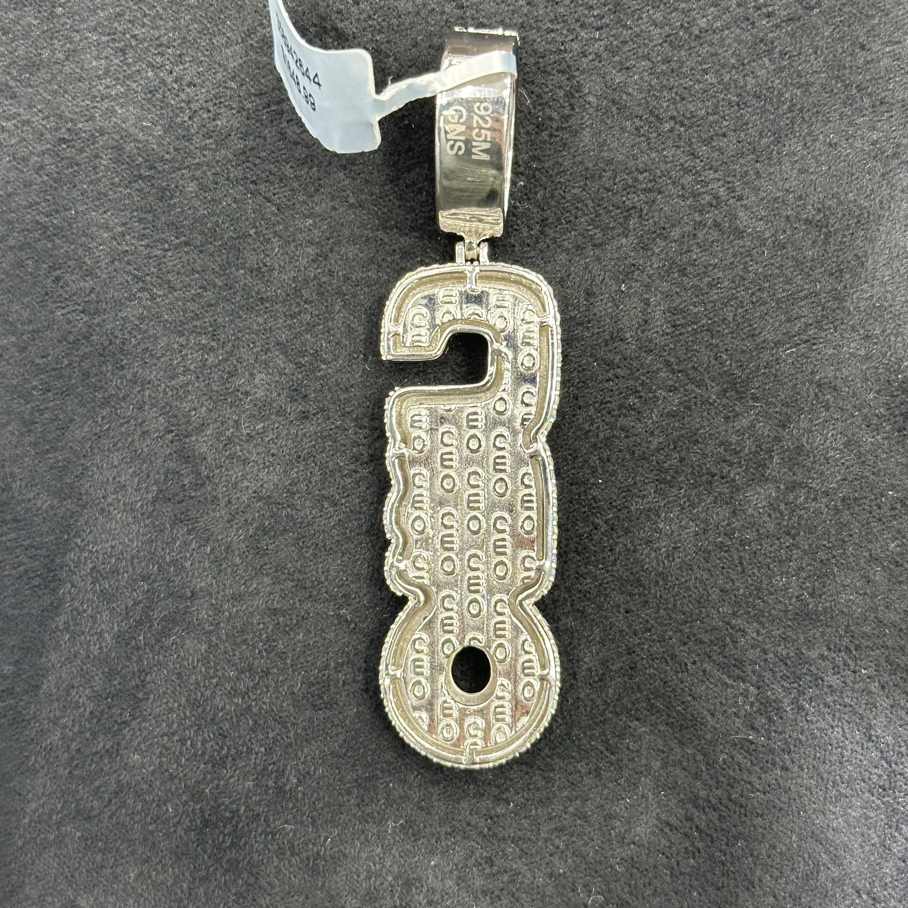 CEO Charm with Moissanite Diamonds 12.49 CTW Man Woman Adults