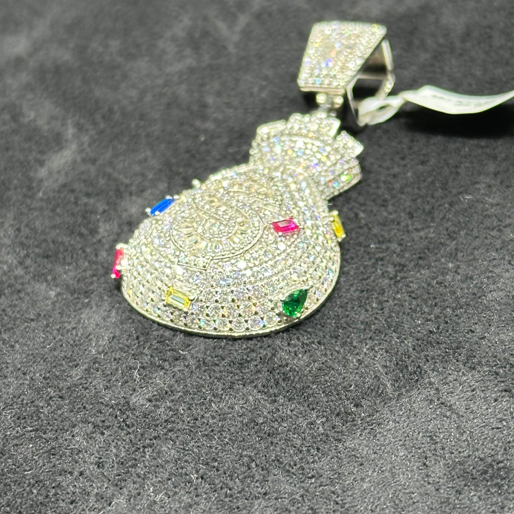 VVS-D Moissanite Moneybag Charm for Men & Women