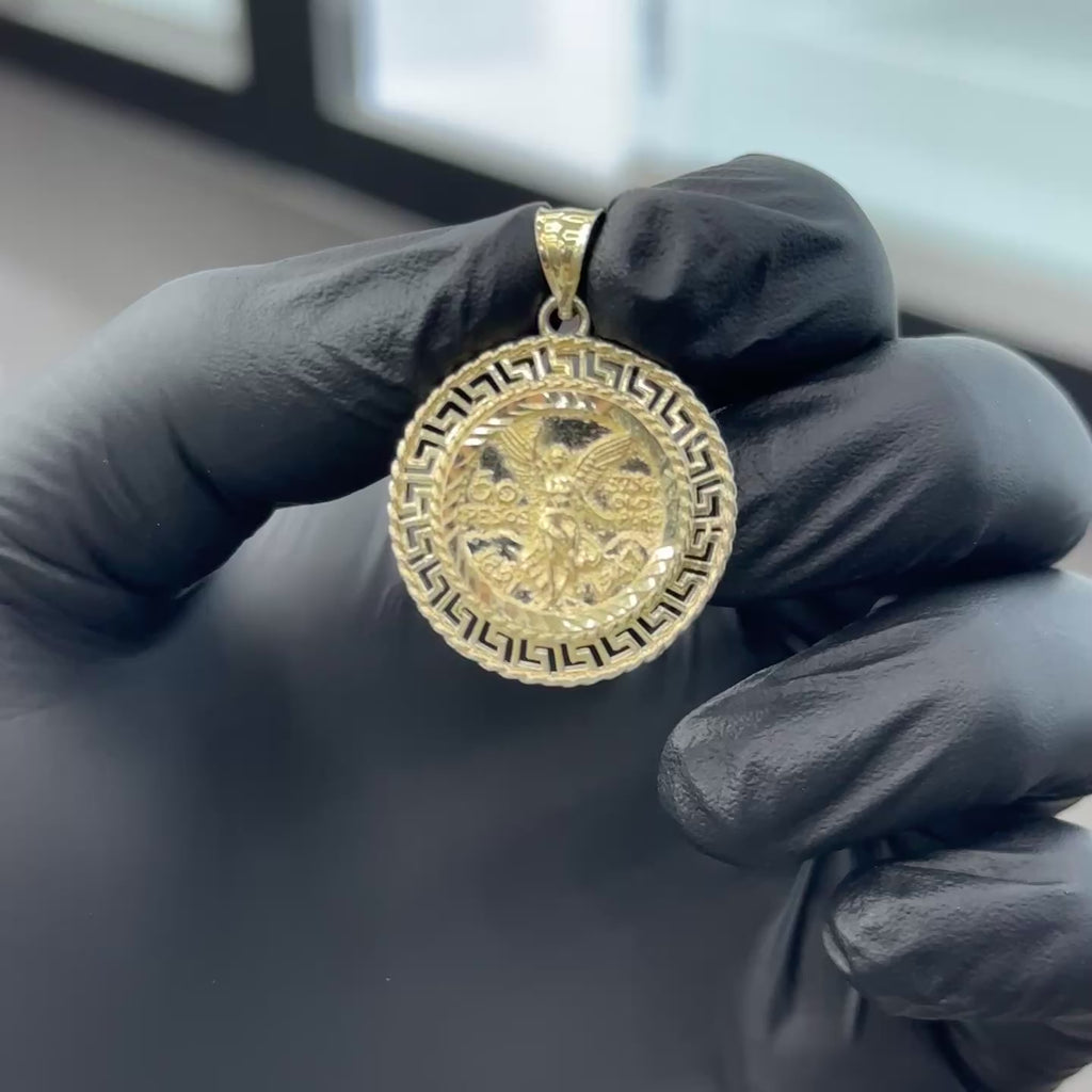 10K Yellow Gold Mexican 50 Pesos Centenario Pendant