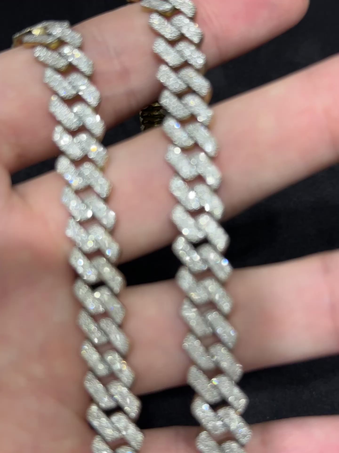 12.2 CTW 10k Solid Gold Flat Cuban Chain