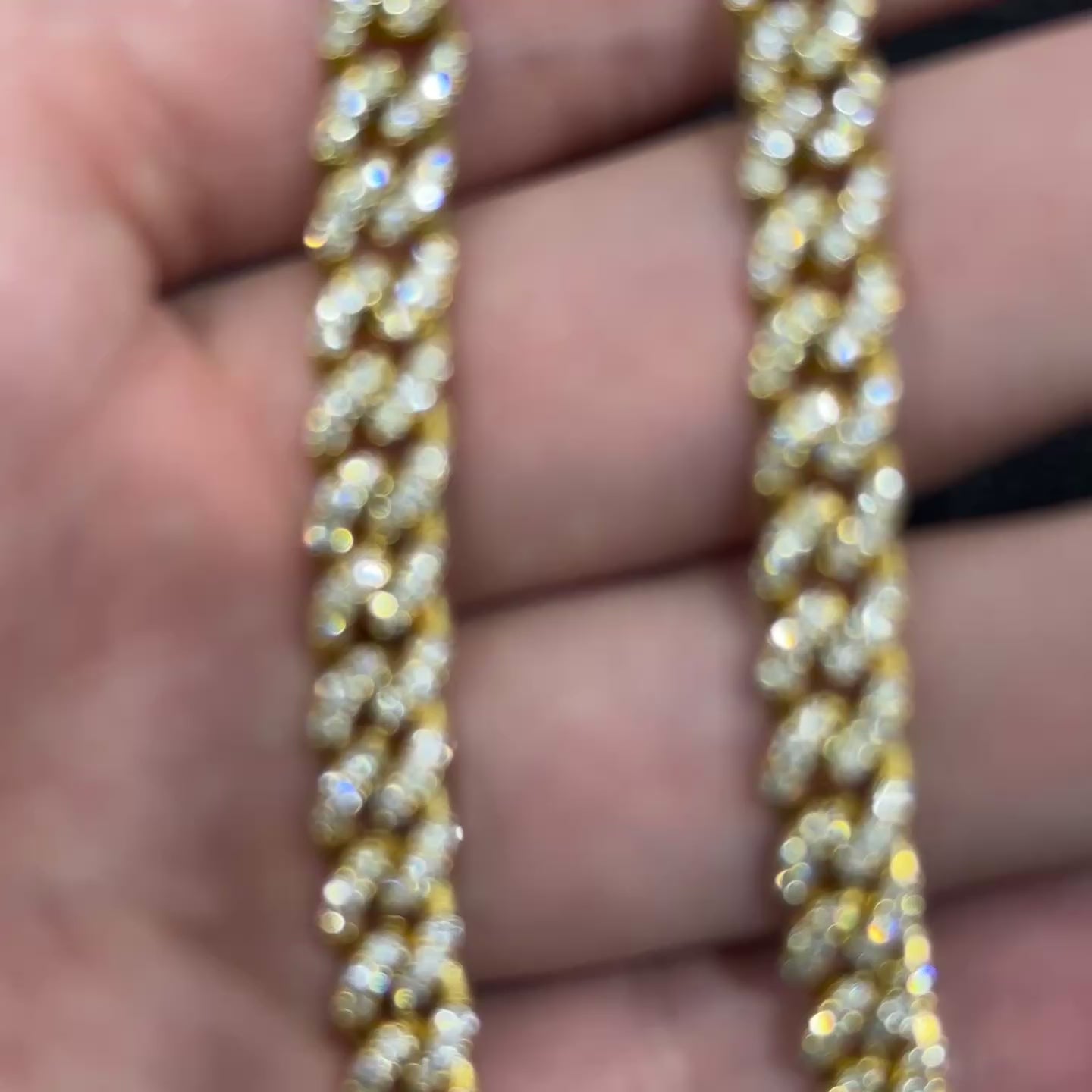 Natural Diamond Cuban Chain with 10k Solid Gold