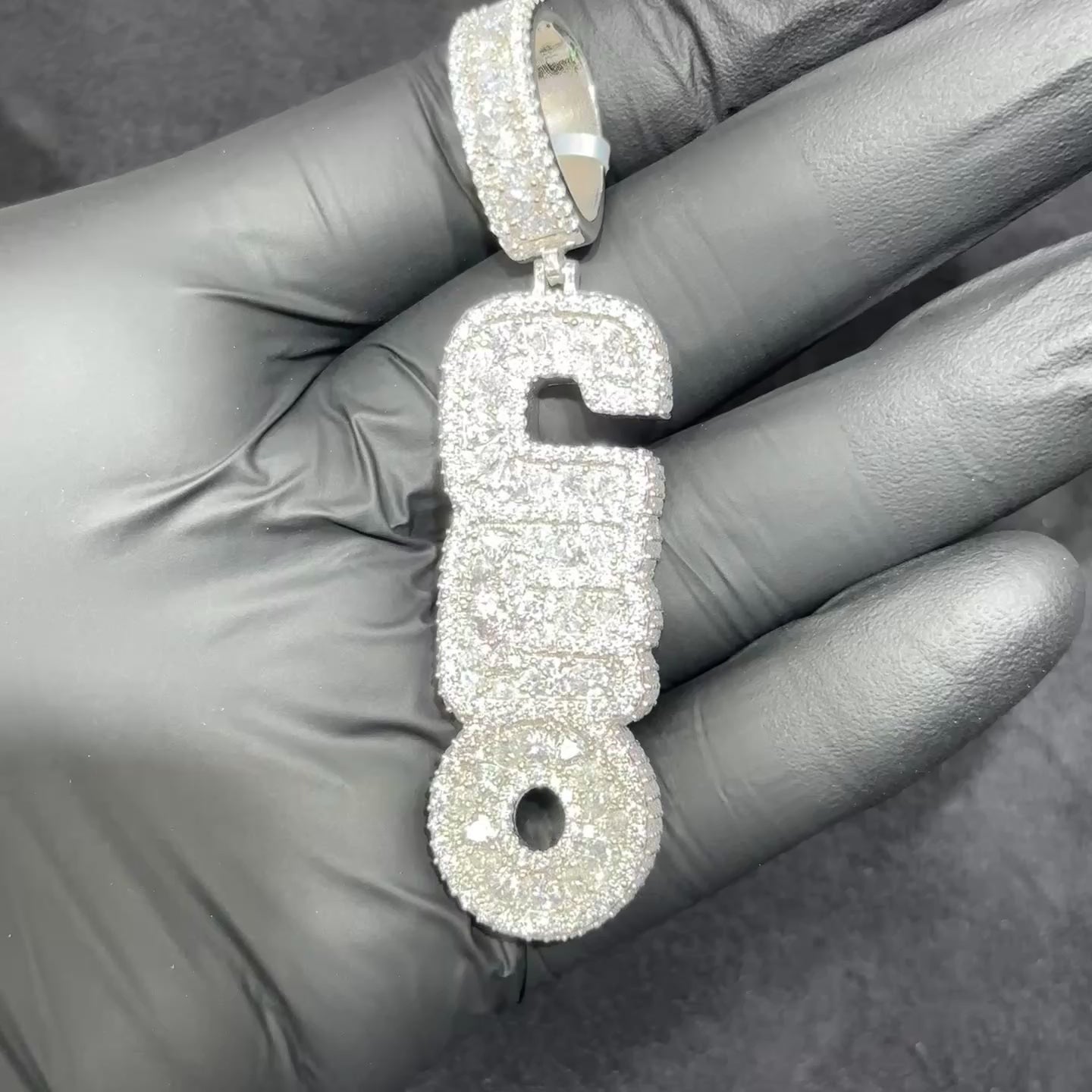 CEO Charm with Moissanite Diamonds 12.49 CTW Man Woman Adults