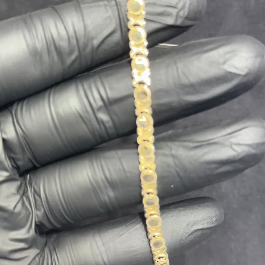 XO Bracelet Fancy Glossy Style 10k Real Gold for Woman Any Age Special