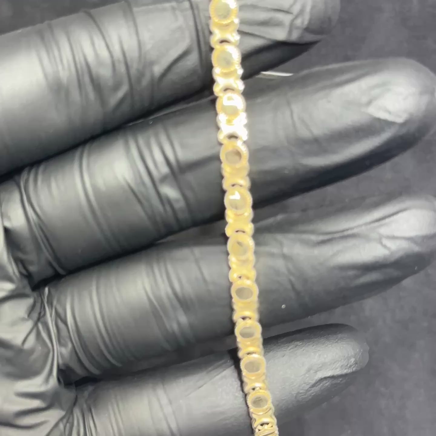 XO Bracelet Fancy Glossy Style 10k Real Gold for Woman Any Age Special