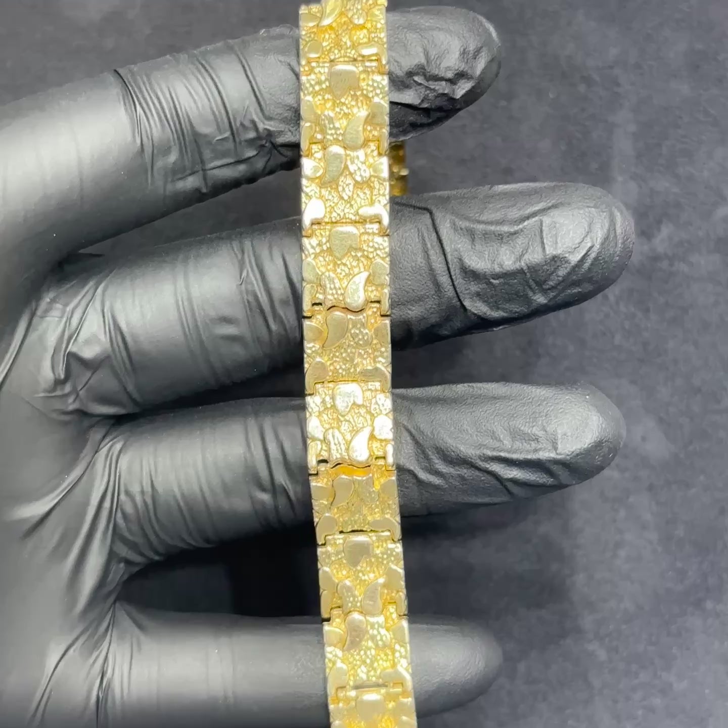 Solid Nugget 10k Bracelet For Men
