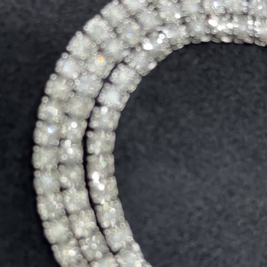 4.71CTW Natural Diamond Tennis Chain with 10k Solid White Gold