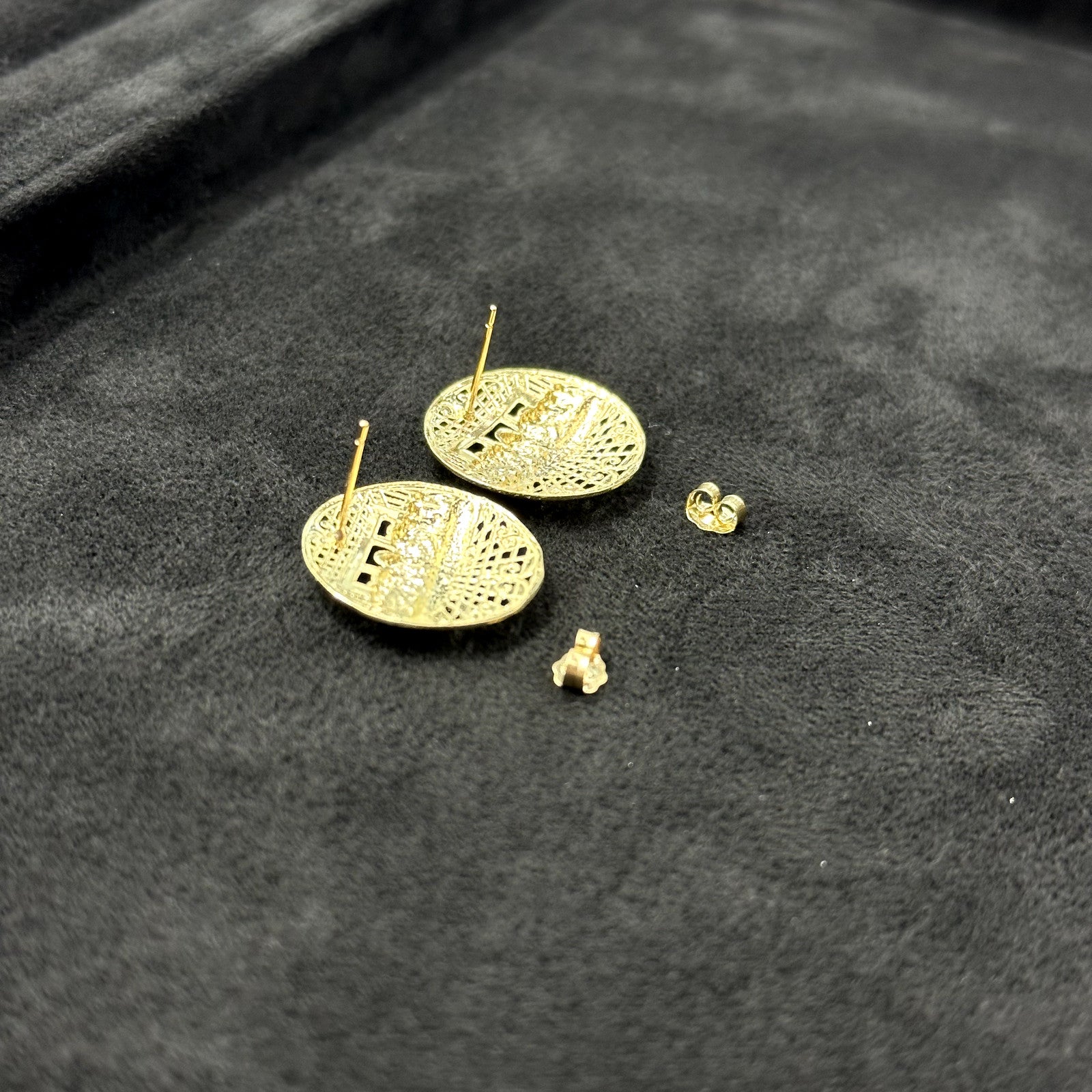 10k Gold Last Supper Earrings Large Size