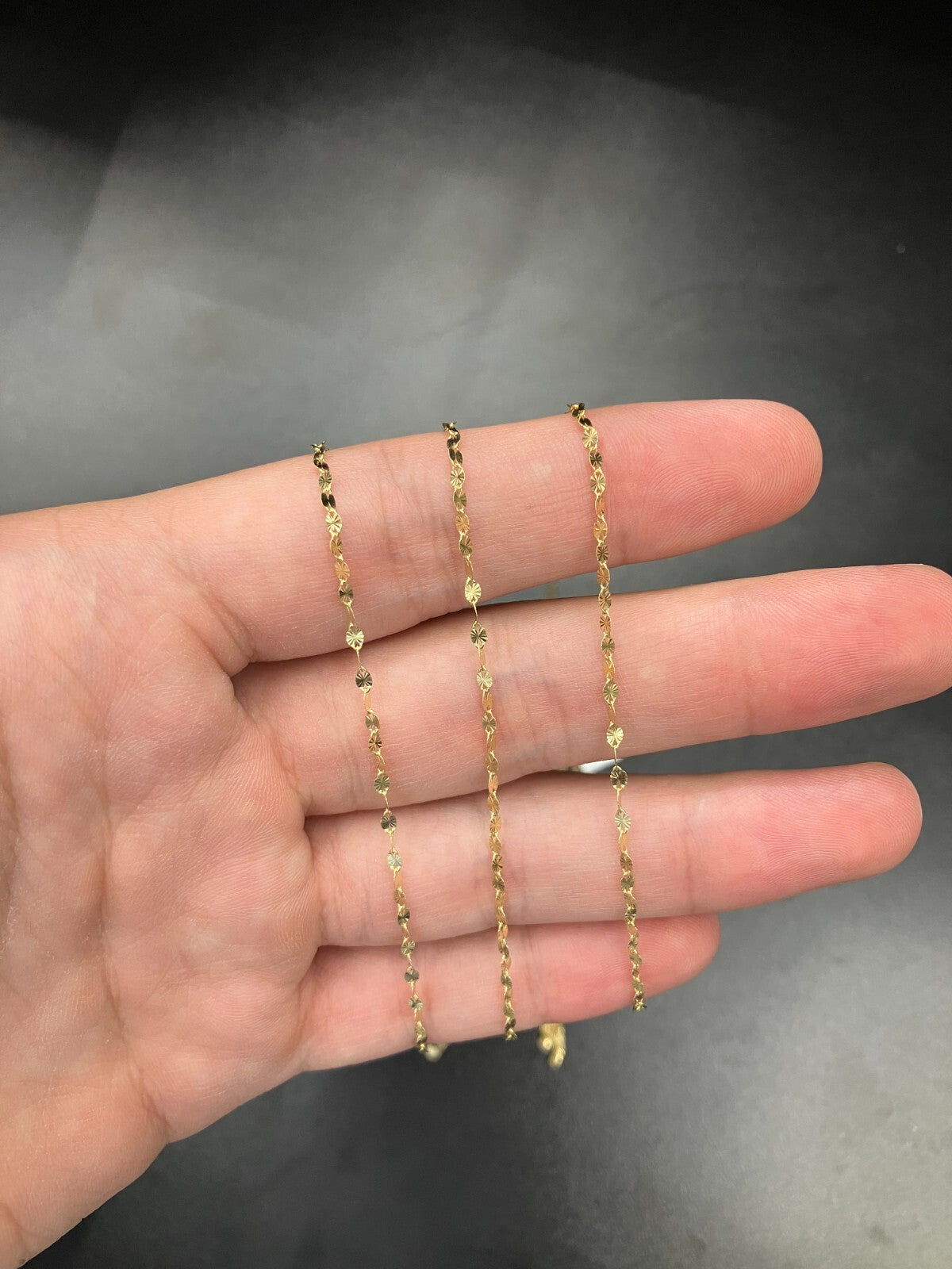 10K Real Gold Chain Starry Necklace