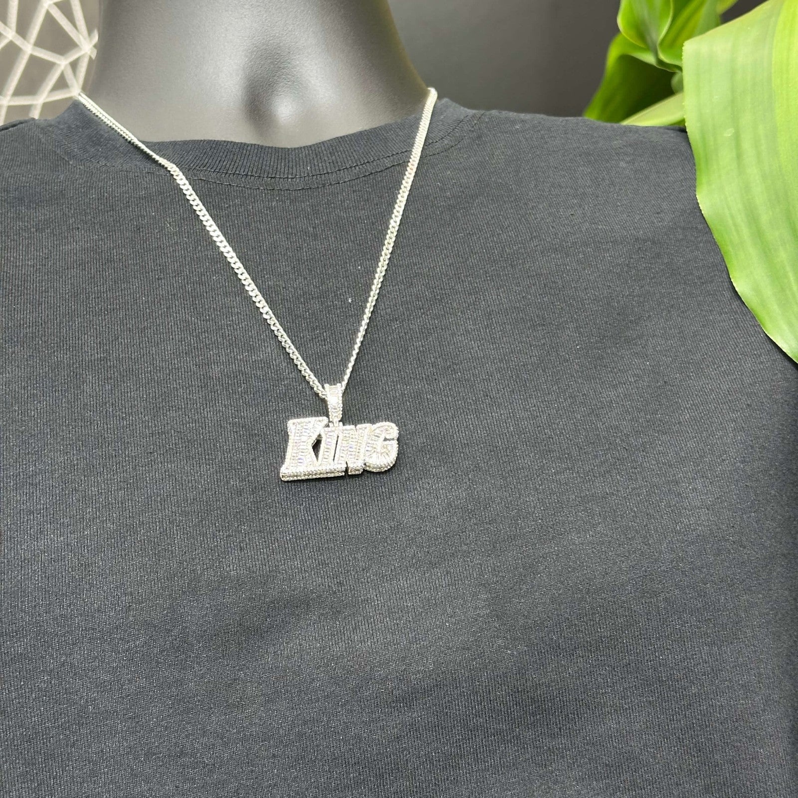 KING Pendant .925 Silver Moissanite 5.25 Ctw VVS D Passes Tester