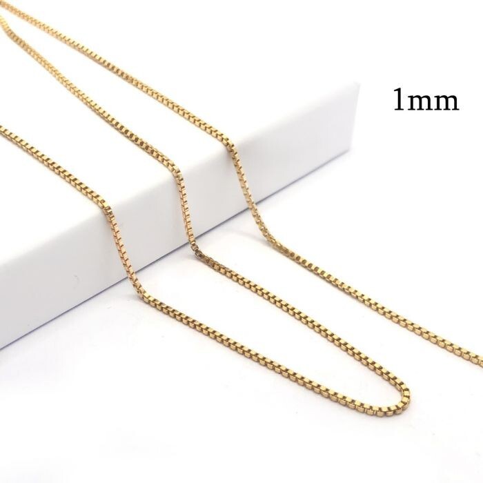 10K REAL YELLOW GOLD CHAIN 16'' 18'' 20'' SOLID NECKLACE BOX CHAIN