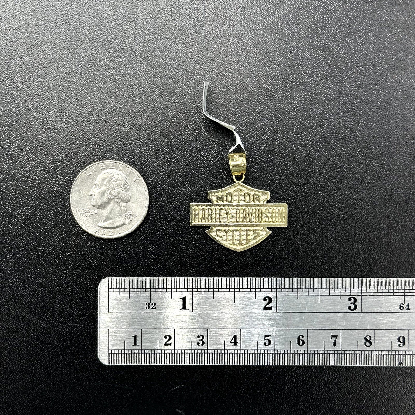 10k Real Gold Harley Charm Pendant Motorbike Fan Male Female