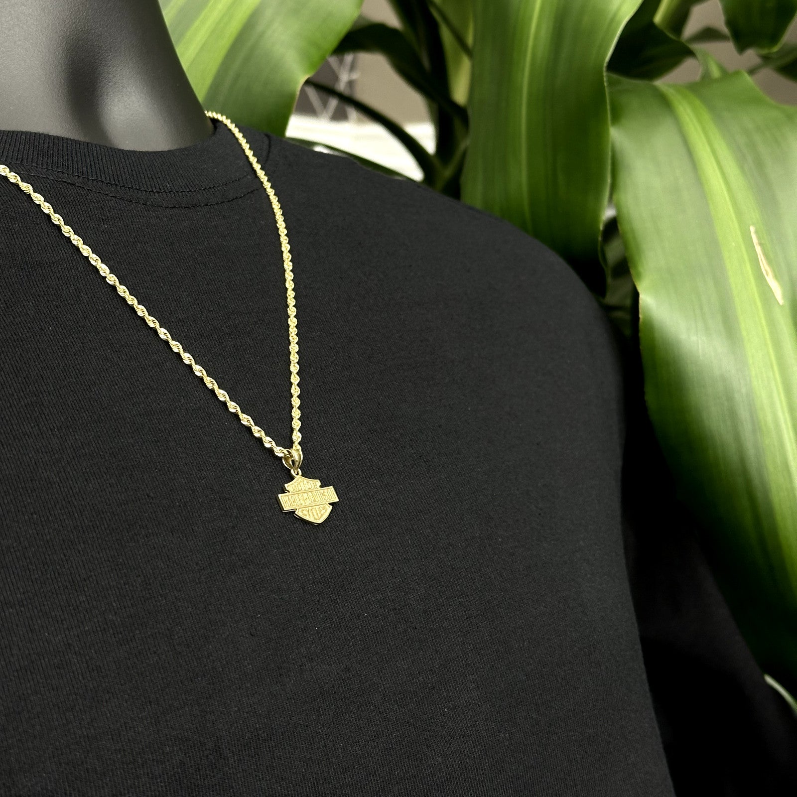 10k Real Gold Harley Charm Pendant Motorbike Fan Male Female
