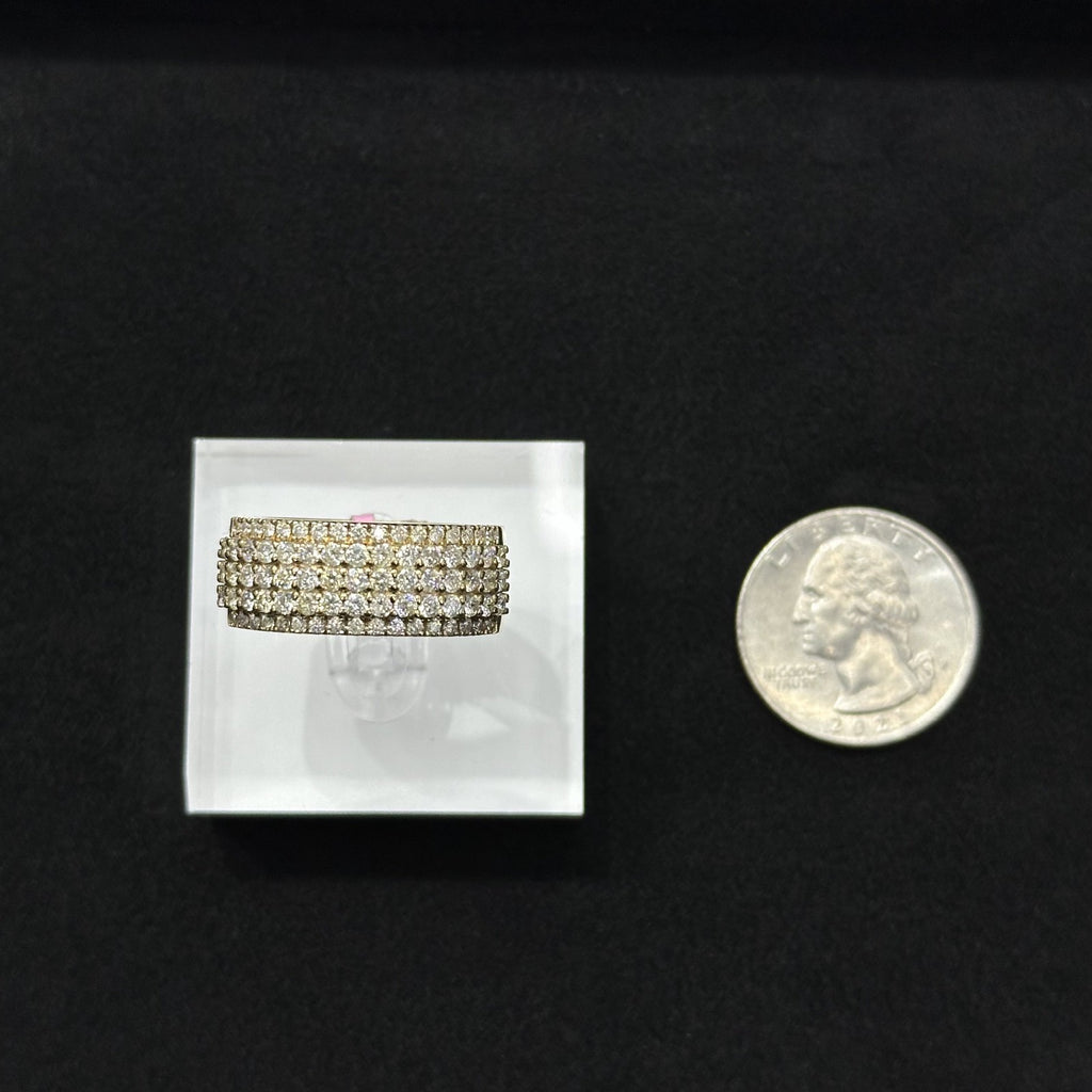 10k Yellow Gold Ring with Genuine Real Diamond 1.95 CTW