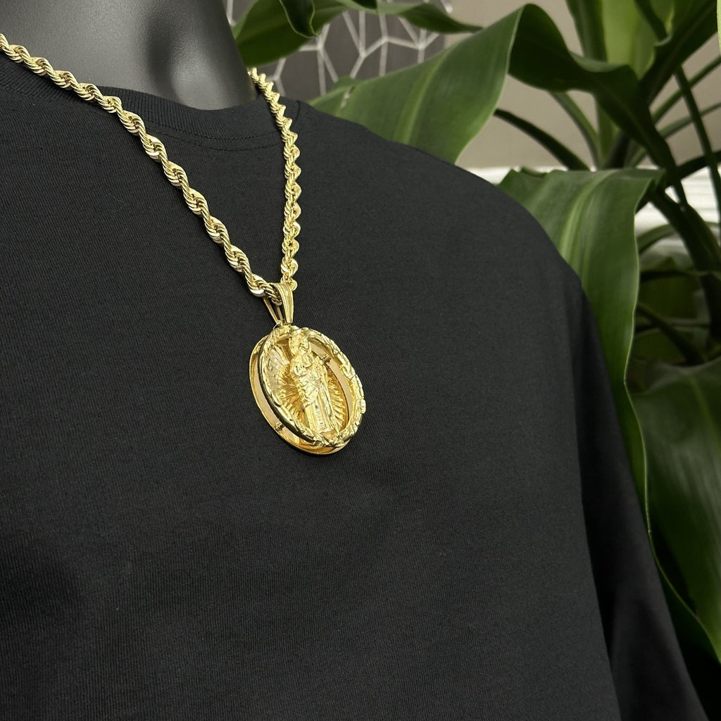 10k Real Gold Charm Jesus Christian Catholic Pendant