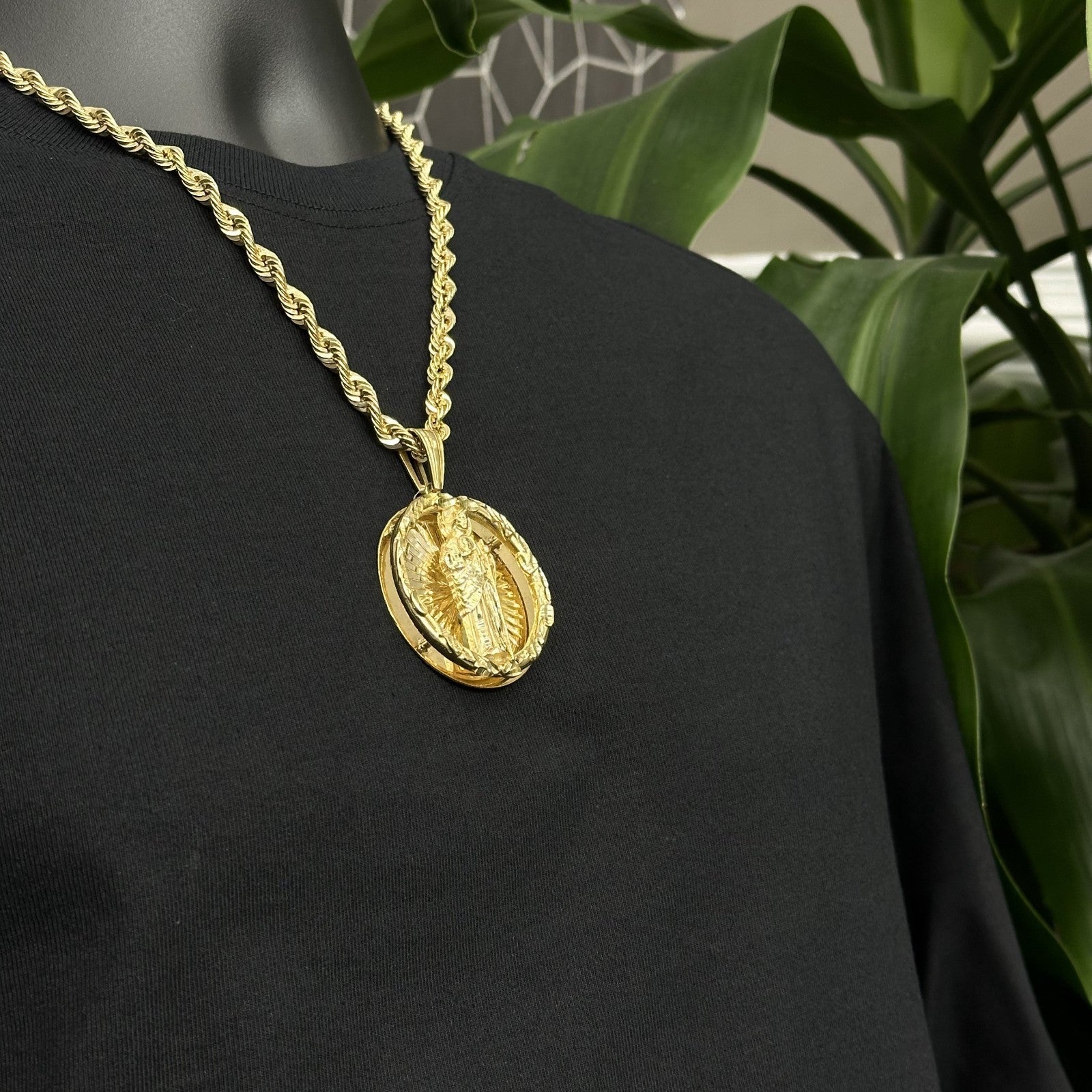 10k Real Gold Charm Jesus Christian Catholic Pendant