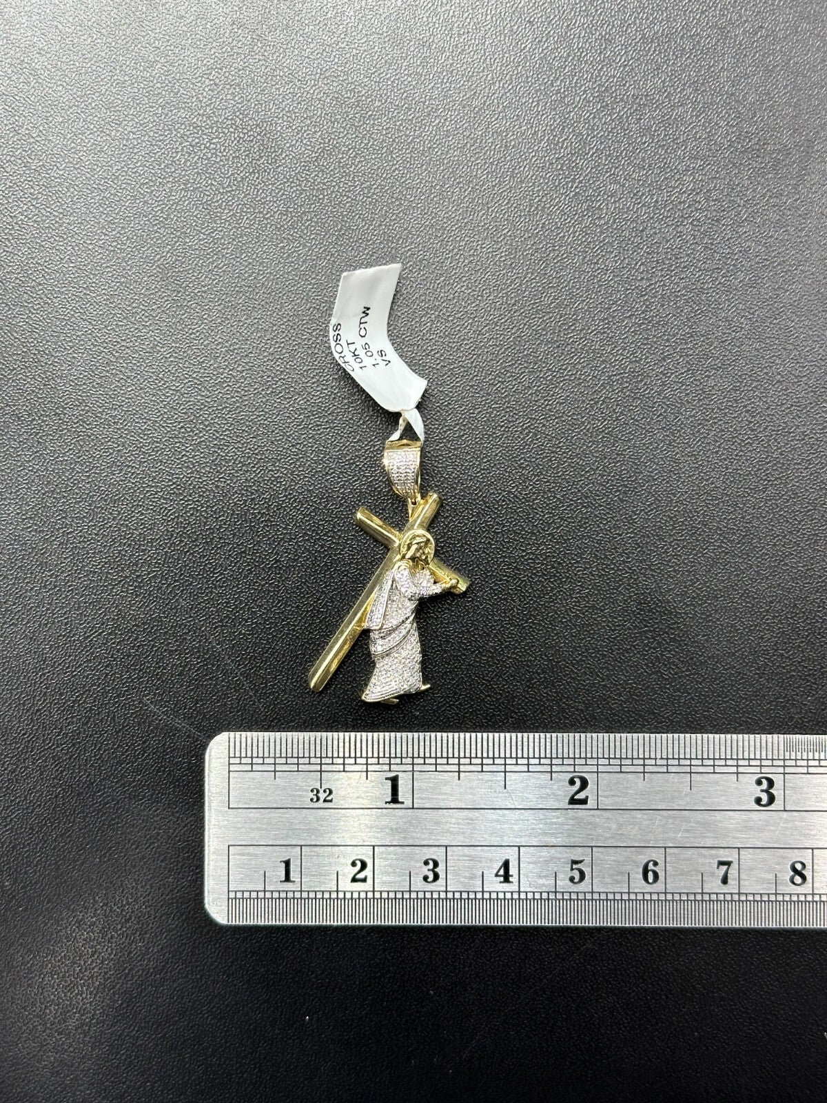 Jesus with Cross Pendant Charm 10K Real Gold 1.05CTW Real Diamonds