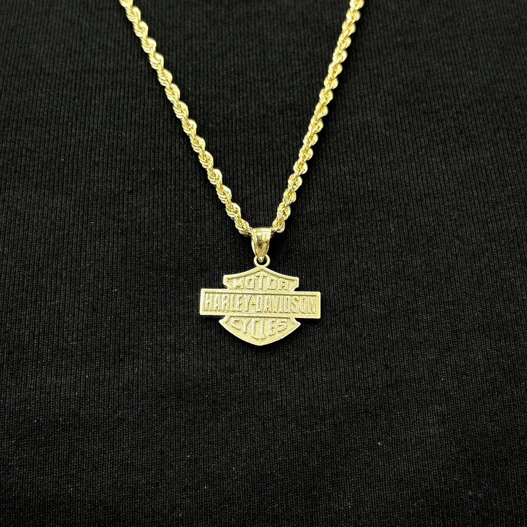 10k Real Gold Harley Charm Pendant Motorbike Fan Male Female