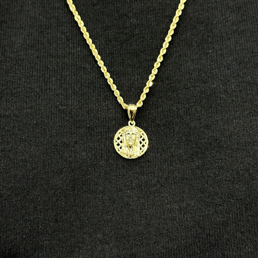 10k Gold Small Jesus Charm