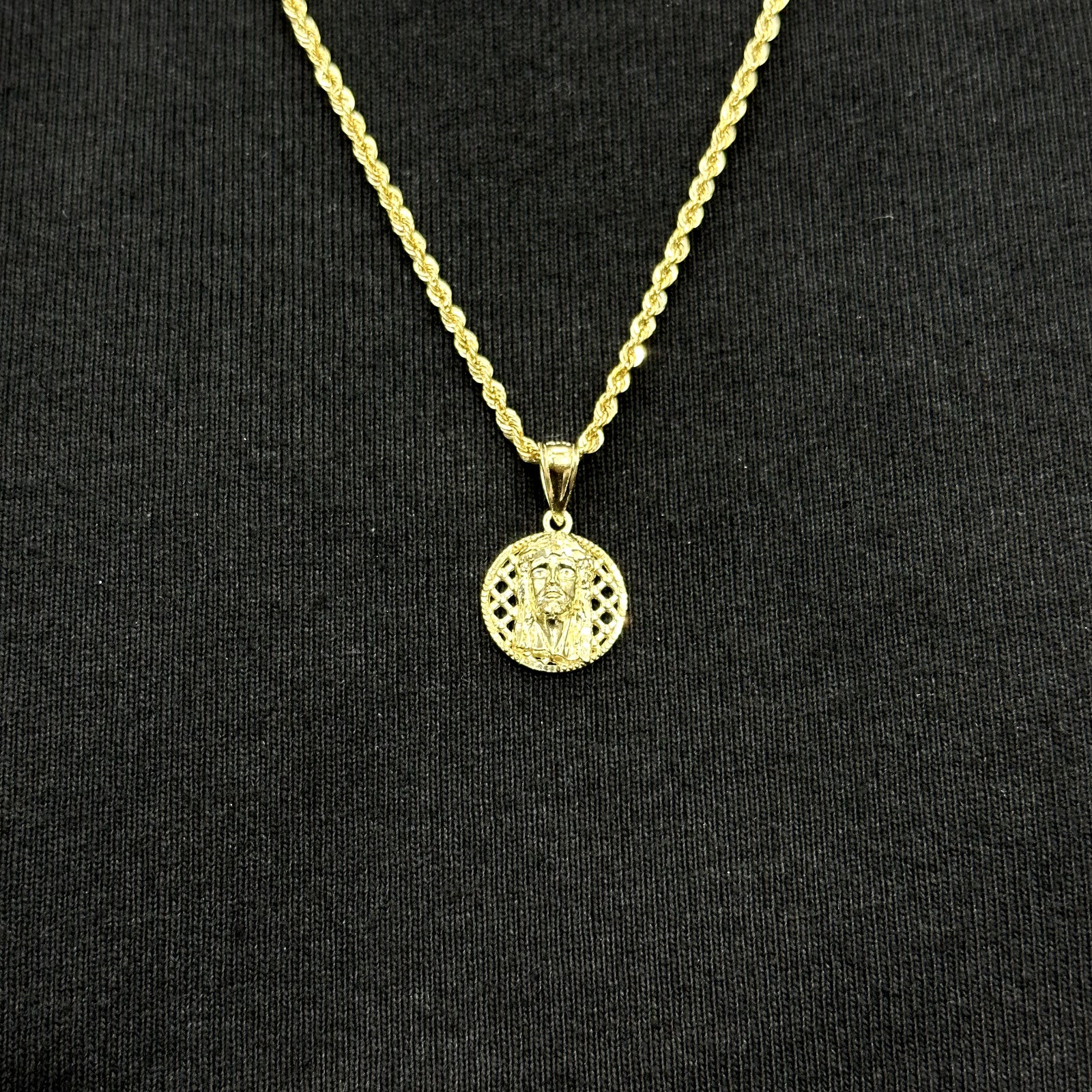 10k Gold Small Jesus Charm