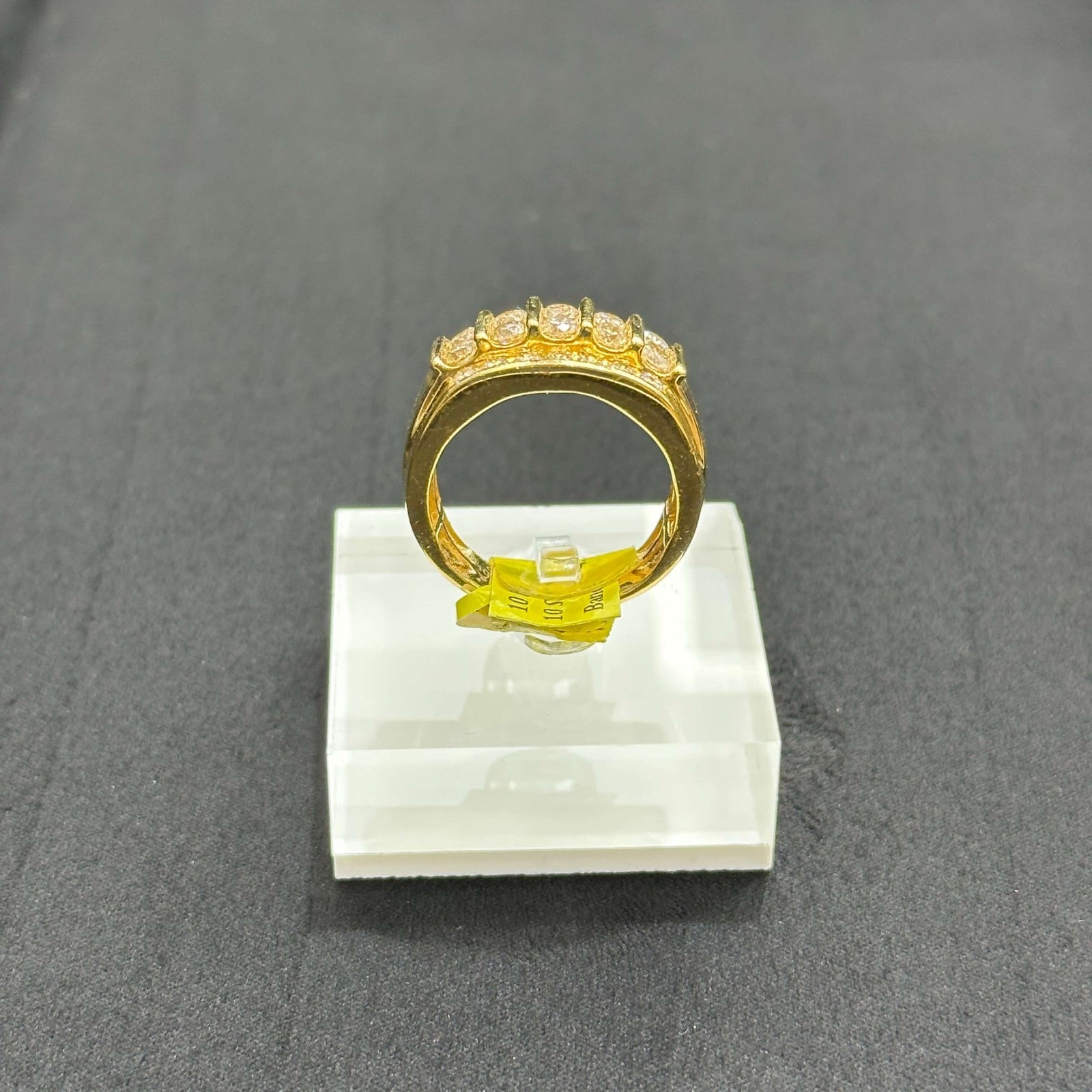 10k Man Ring Band With Natural Real Big Diamonds 2.00 CTW