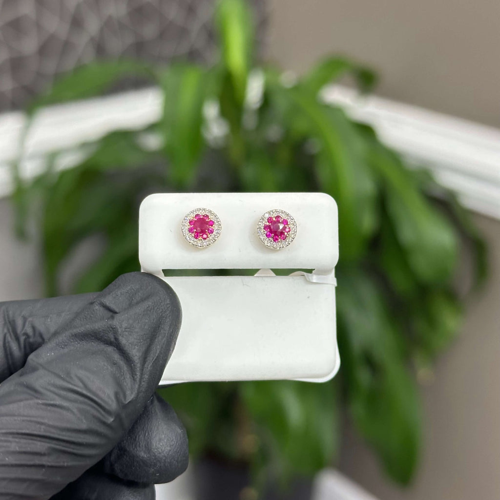 Genuine Natural Diamond Stud Earrings (.71 CTW) 14k Real Gold