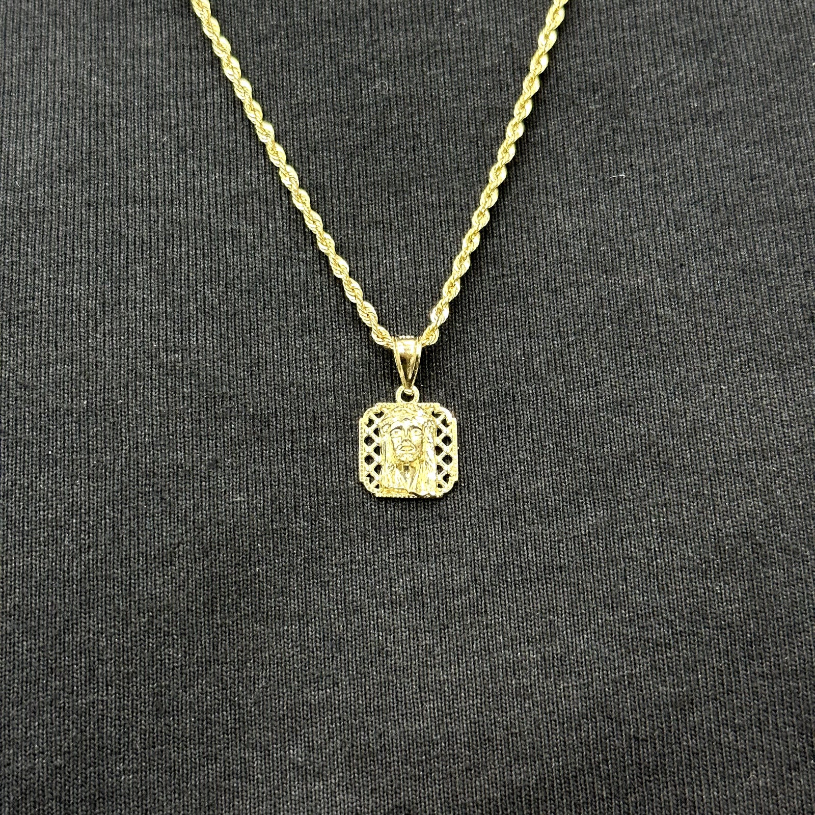 10k Gold Small Jesus Charm